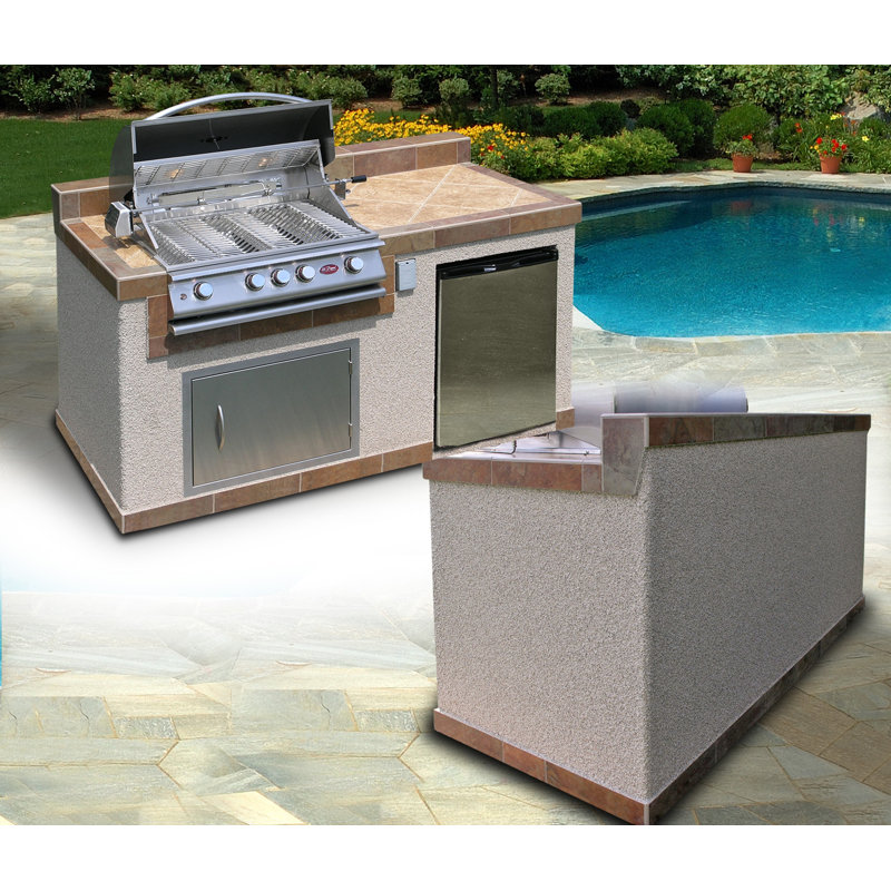 Cal Flame 73" 4Burner Liquid Propane Prefab Kitchen Island Wayfair